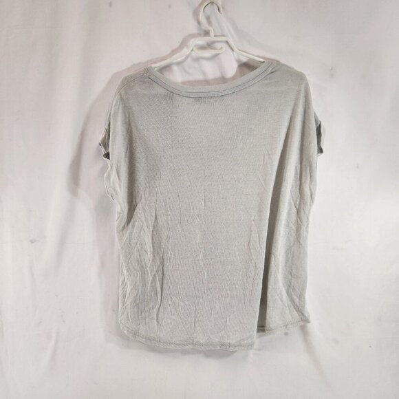 Silver Jeans Co. Light Gray V-Neck Short Sleeve Shirt Womens L L29TF2003 NWT - Picture 6 of 12